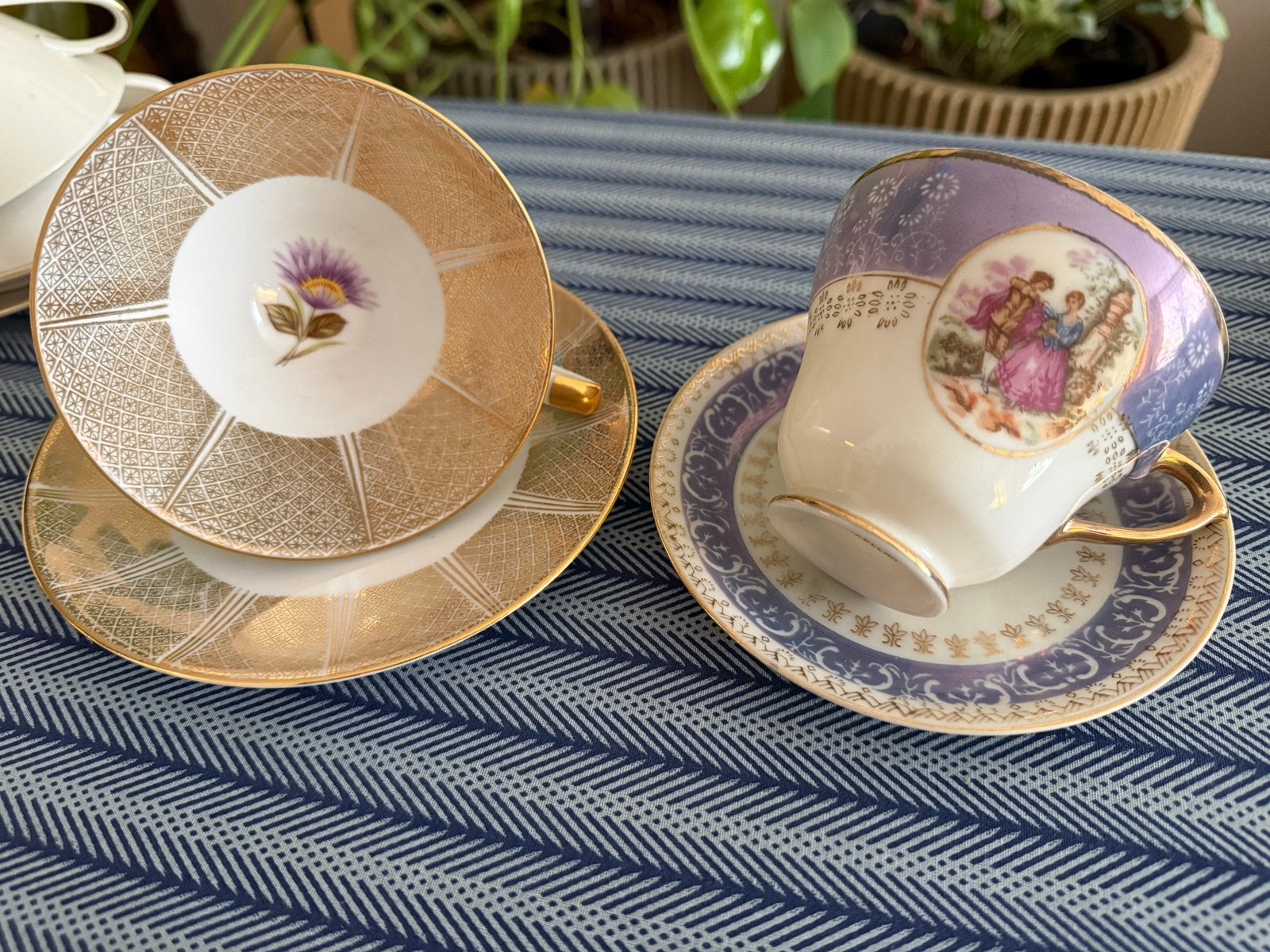Antieke kop en schotels - Z & Co Tirschenreuth Bavaria, Ophalen