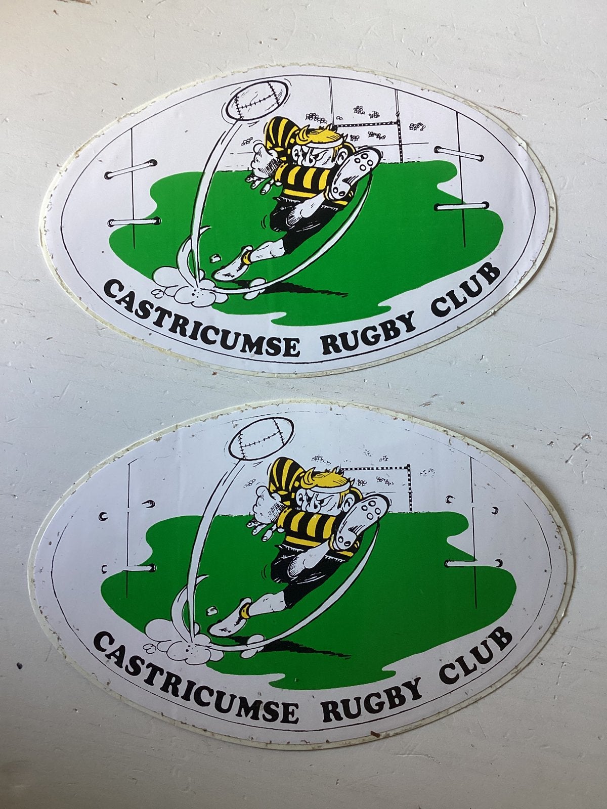 2 stickers Castricumse Rugby Club, Verzamelen, Stickers, Verzenden, Zo goed als nieuw, Sport