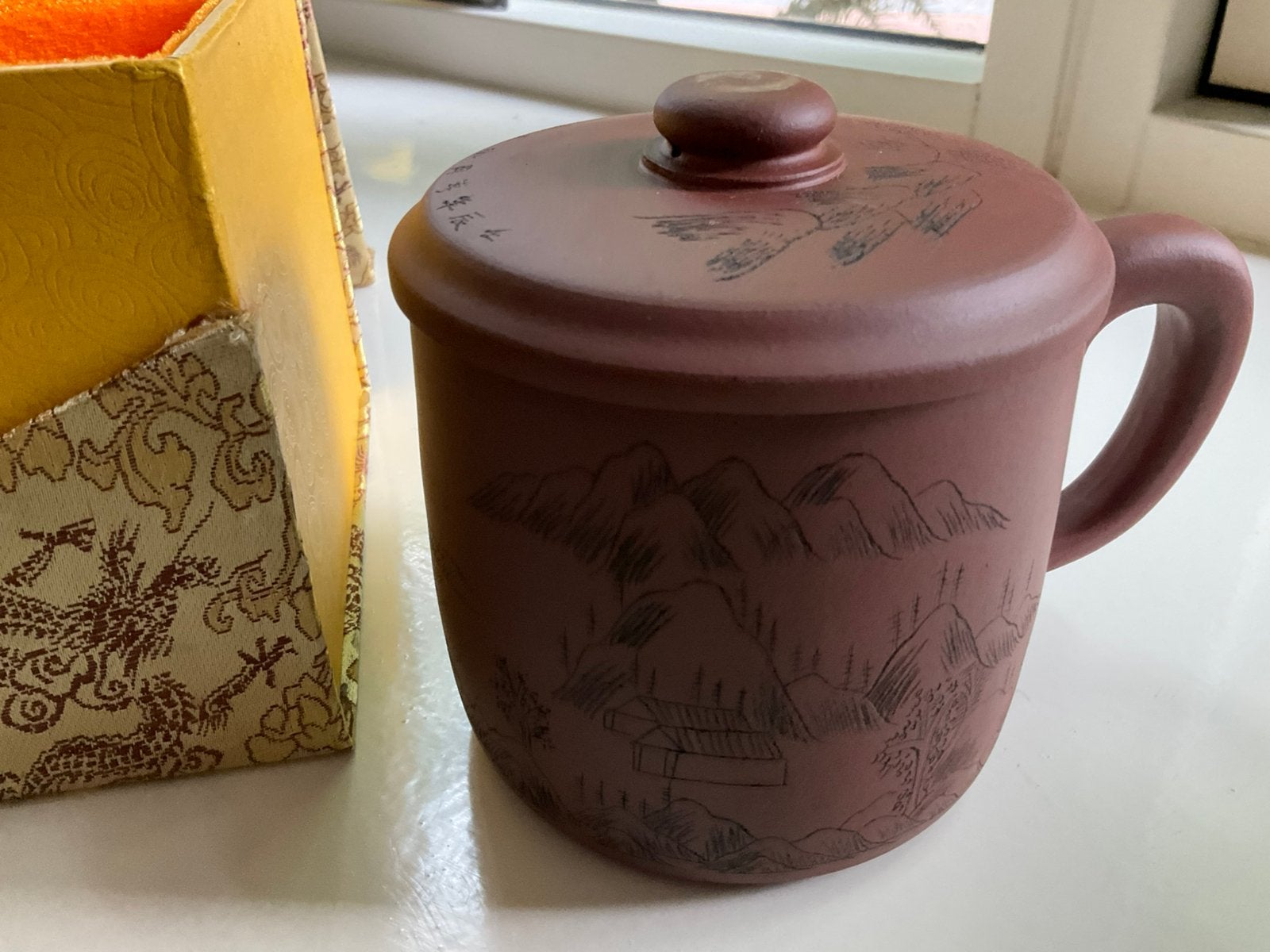Yixing aardewerk potje met deksel, Ophalen of Verzenden