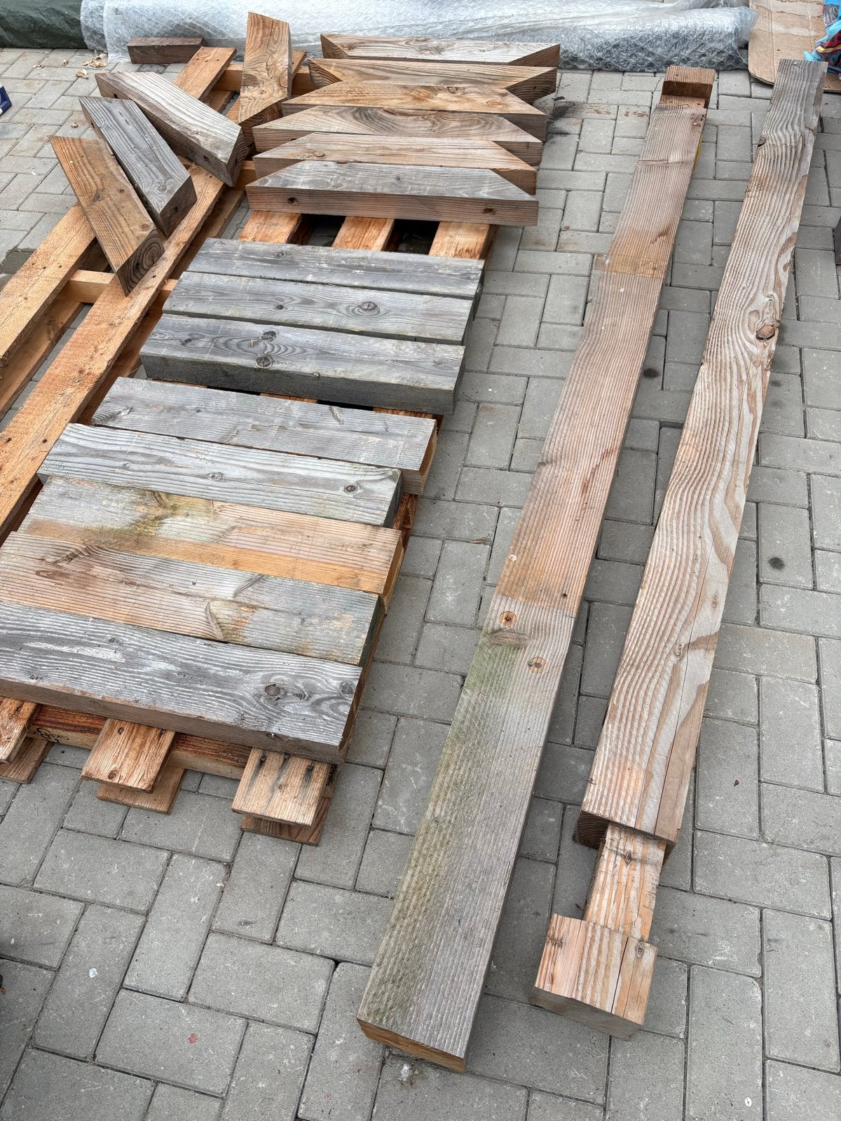 hout: balken van overkapping staanders en dwarsbalken, Ophalen, Gebruikt, 250 tot 300 cm, 50 mm of meer