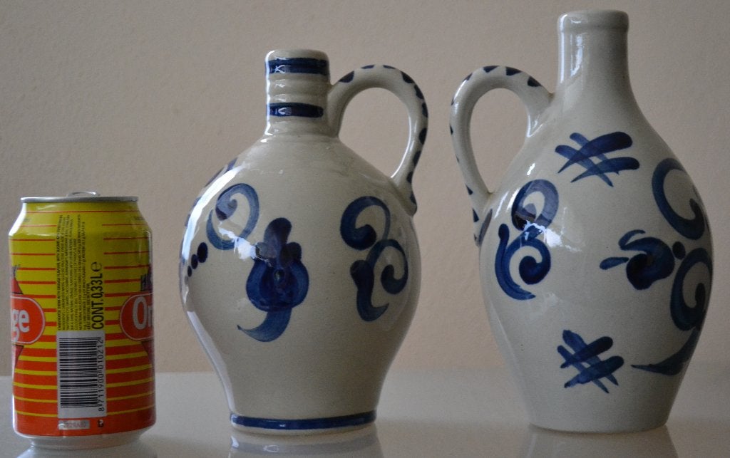 oude jenever en likeur kruiken oa delfs blaauw 15 stuks, Antiek en Kunst, Ophalen
