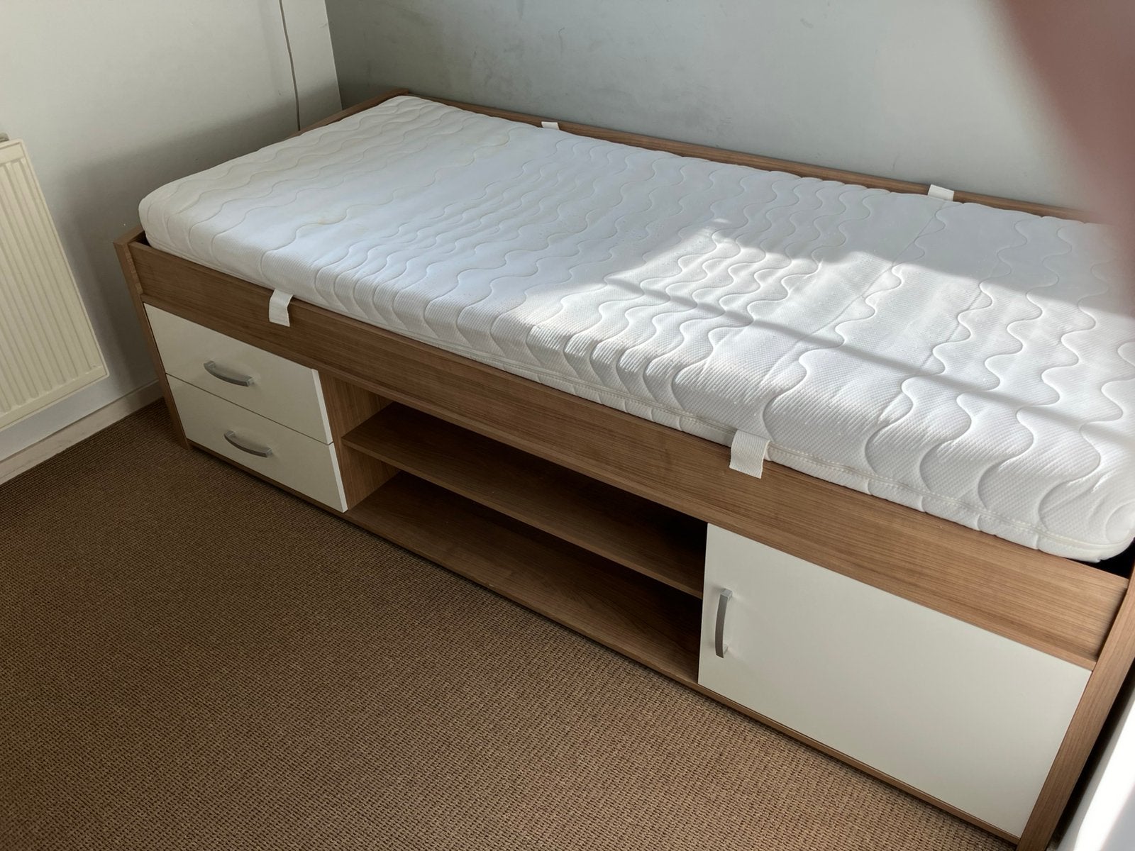 Kinderbed, Ophalen, 90 cm, Eenpersoons, Bruin