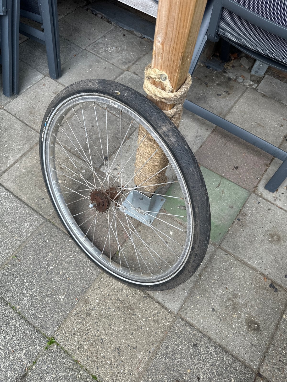 26 inch fiets achterwiel met terugtraprem, Ophalen, Gebruikt, Stadsfiets, Wiel