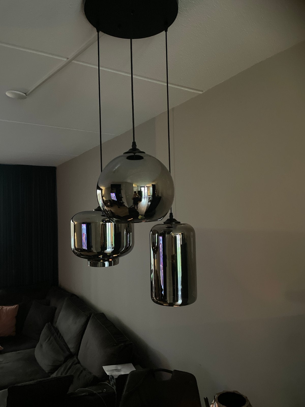 Eric kuster stijl hanglamp, Ophalen of Verzenden, Zo goed als nieuw, Glas, E27 (groot)