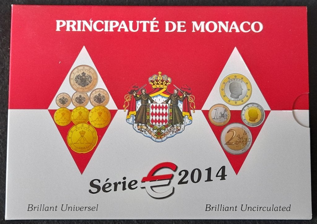 Monaco 1 cent - 2 euro BU set 2014, Postzegels en Munten, Munten | Europa | Euromunten, Ophalen of Verzenden, Monaco, Overige waardes