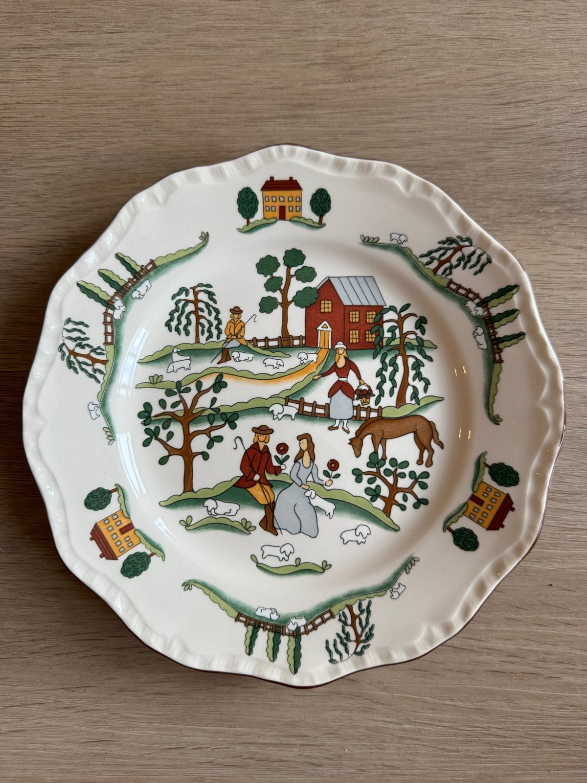 Vintage Mason's Ironstone Country Lane plate, Antiek en Kunst, Antiek | Servies los, Ophalen of Verzenden