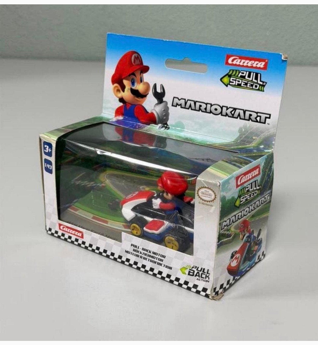 Carrera Mario Kart Pull Back Mario 1:43 Nieuw auto Nintendo, Nieuw, Ophalen of Verzenden, H, H