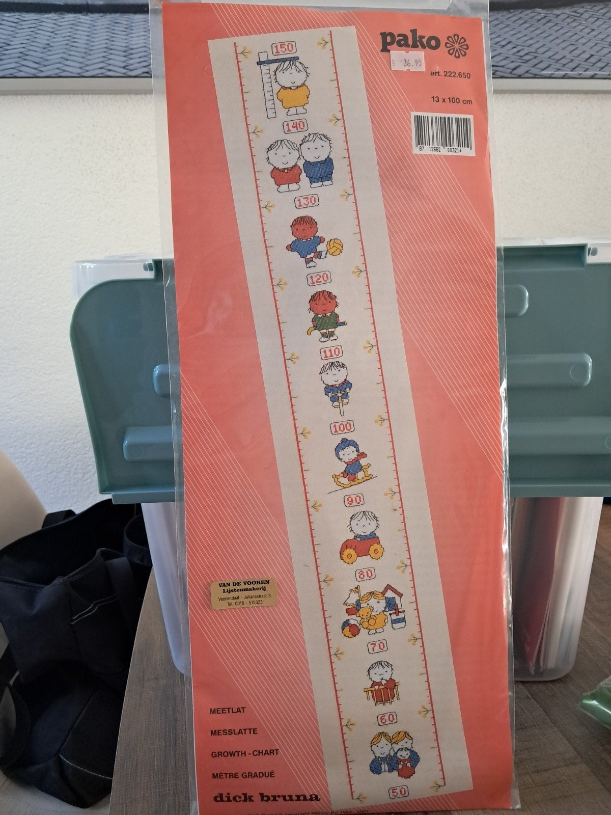 Pako Dick Bruna Nijntje Borduurpakket Groeimeter, Ophalen of Verzenden