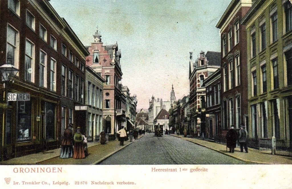Groningen - Heerestraat 1ste Gedeelte - tram - 1904 gelopen, Verzenden, Voor 1920, Gelopen, Groningen
