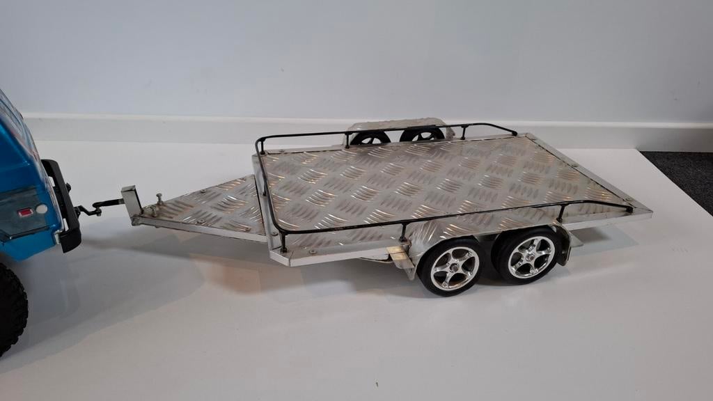 Zelfgebouwde aanhanger voor 1/10 RC Crawlers, Hobby en Vrije tijd, Modelbouw | Radiografisch | Auto's, Ophalen of Verzenden, Gebruikt