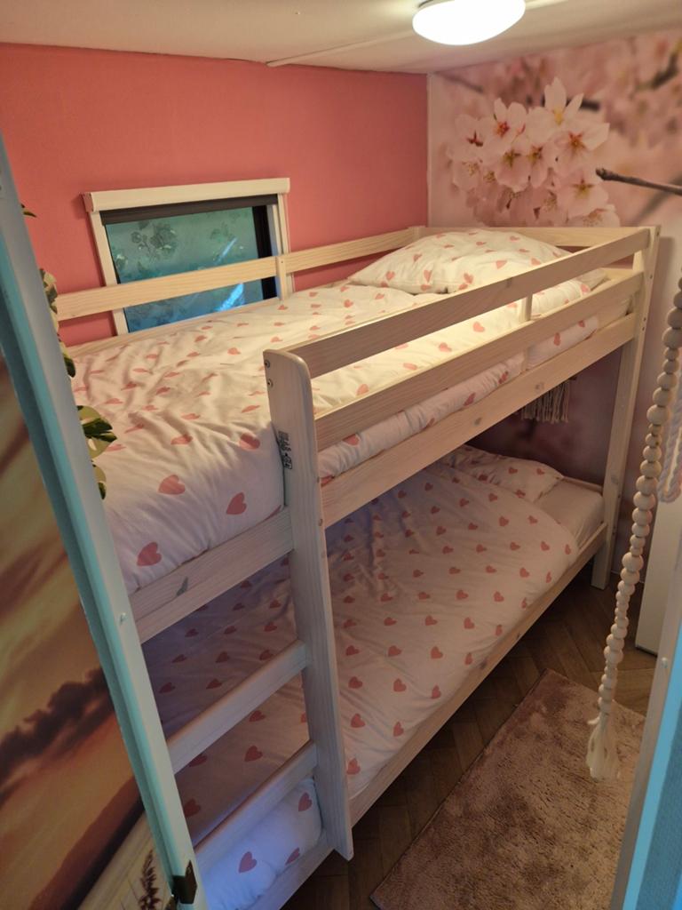Stapelbed Leenbakker, Huis en Inrichting, Ophalen, 90 cm, Tweepersoons, Zo goed als nieuw