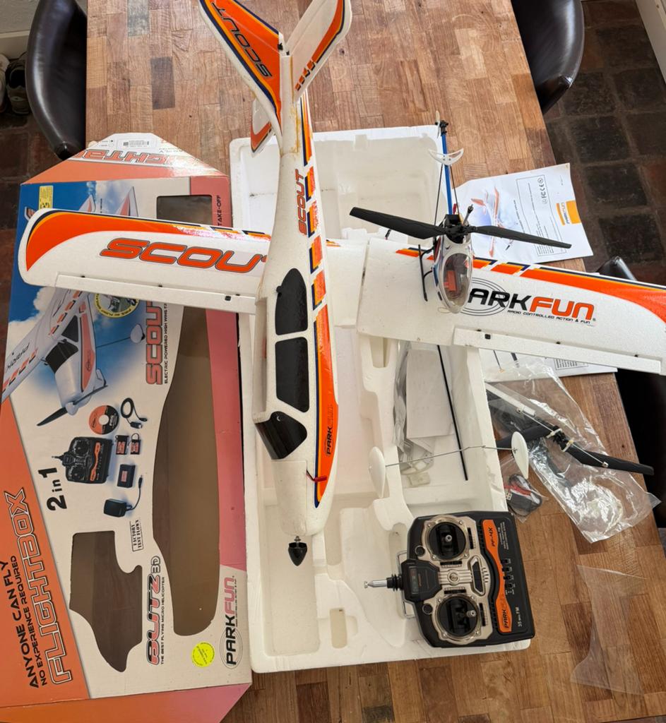 RC Model Vliegtuig Helikopter Bestuurbaar Flightbox Funpark, Ophalen of Verzenden, Gebruikt