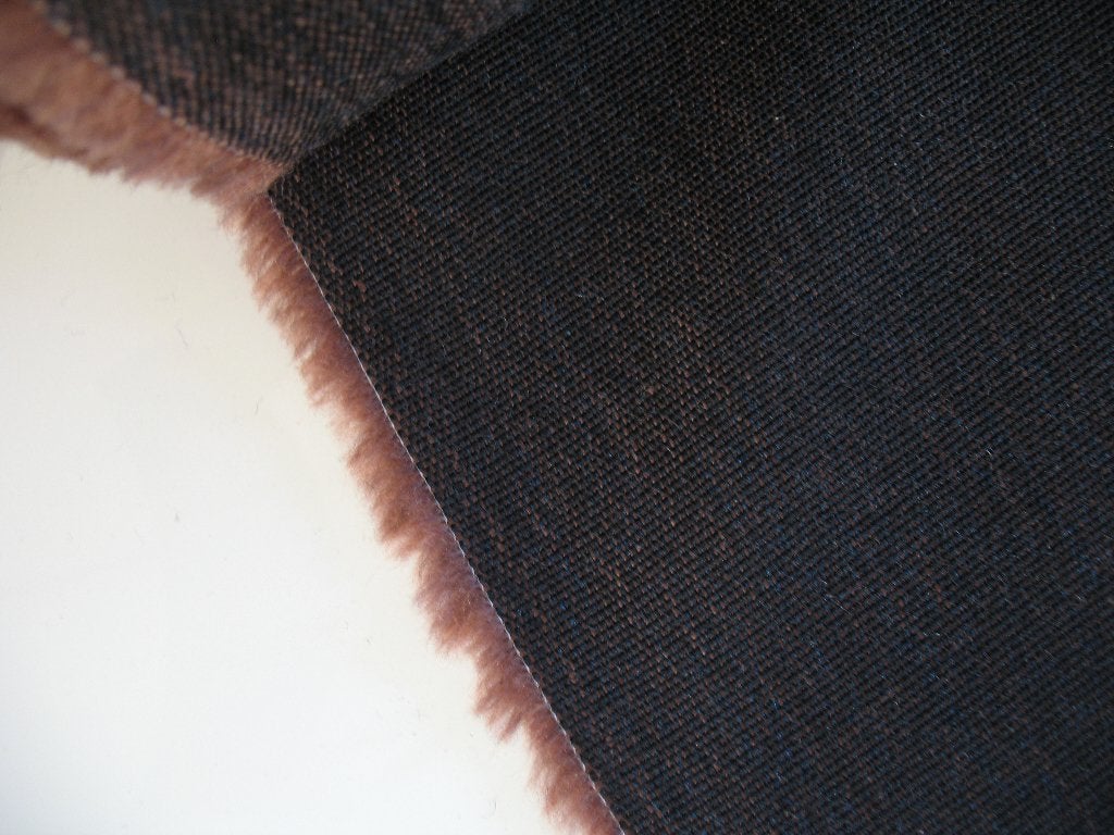 Kvadrat Land donkerblauw + bruin, max 8,7 meter meubelstof, Wol, Meerkleurig, 120 cm of meer, Ophalen of Verzenden