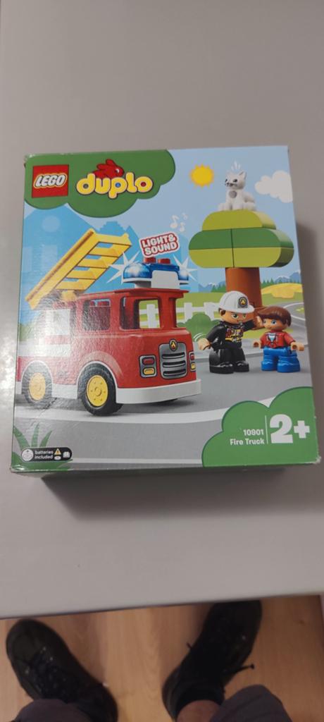 Duplo 10901 brandweer auto compleet in doos, Ophalen of Verzenden, 10 tot 50 stukjes, Zo goed als nieuw, 2 tot 4 jaar