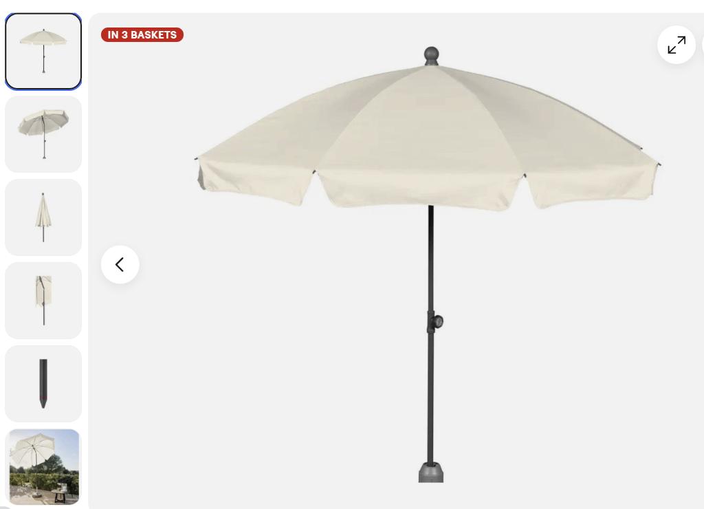 stokparasol, Tuin en Terras, Ophalen, Verstelbaar, Zo goed als nieuw, 1 tot 2 meter
