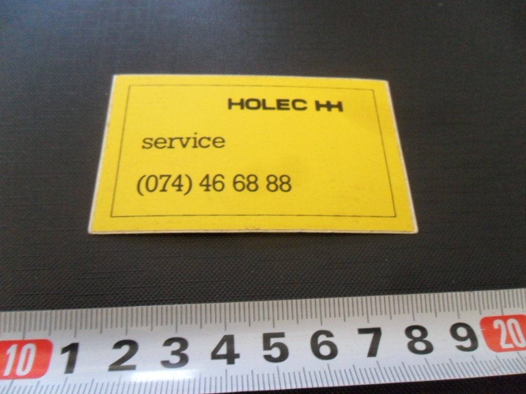 sticker HOLEC service (074) 466888, Ophalen, Zo goed als nieuw
