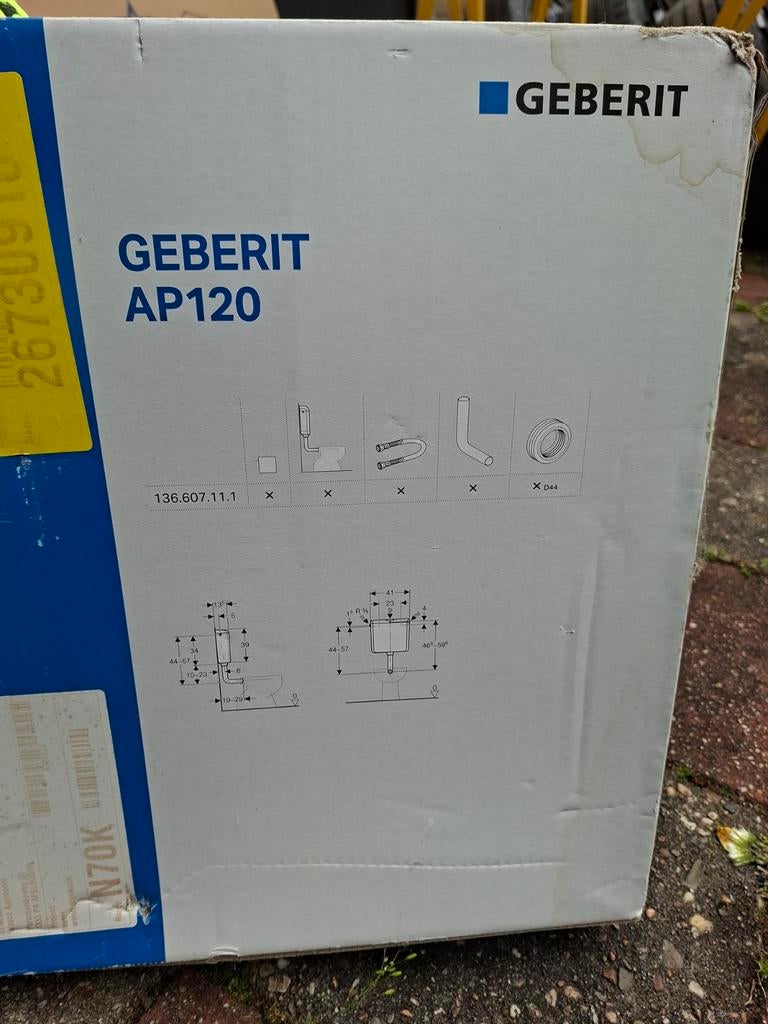 Geberit AP120 Inbouwreservoir voor Toilet, Ophalen, Nieuw, Toilet