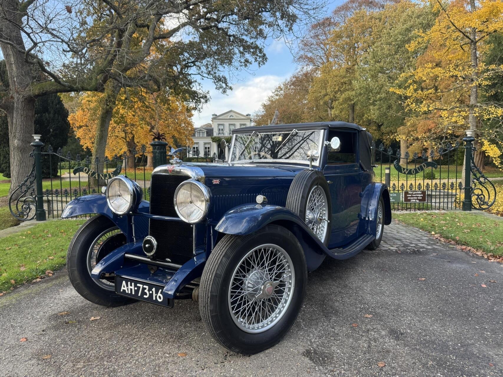 Alvis Firefly Cabriolet Unieke Oldtimer 1932 Leer Cabrio, Auto's, Gebruikt, Zwart, 4 cilinders, Cabriolet