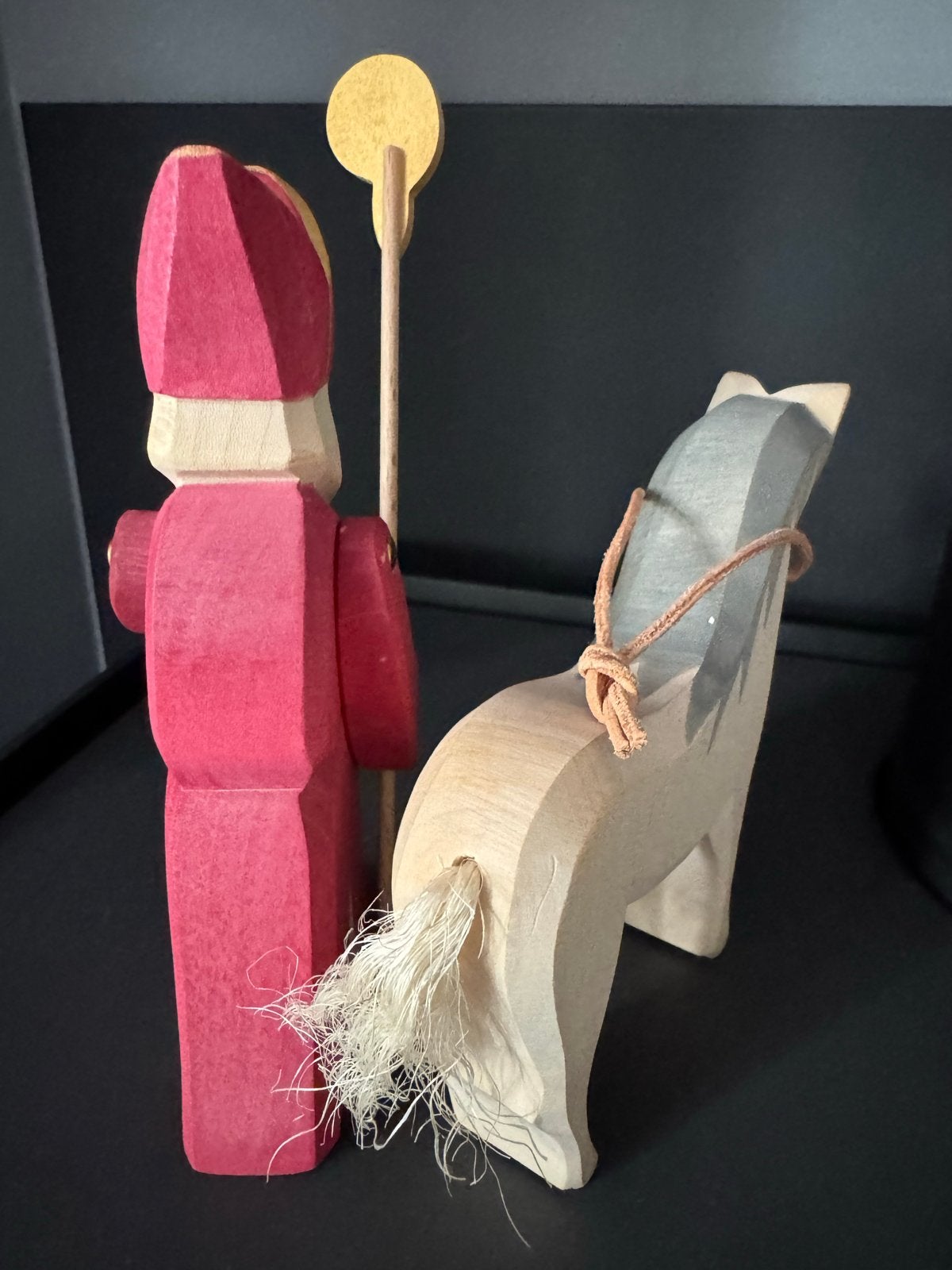 Ostheimer Sinterklaas met Schimmel - Houten Speelgoed, Verzenden, Ostheimer, Zo goed als nieuw, Ostheimet