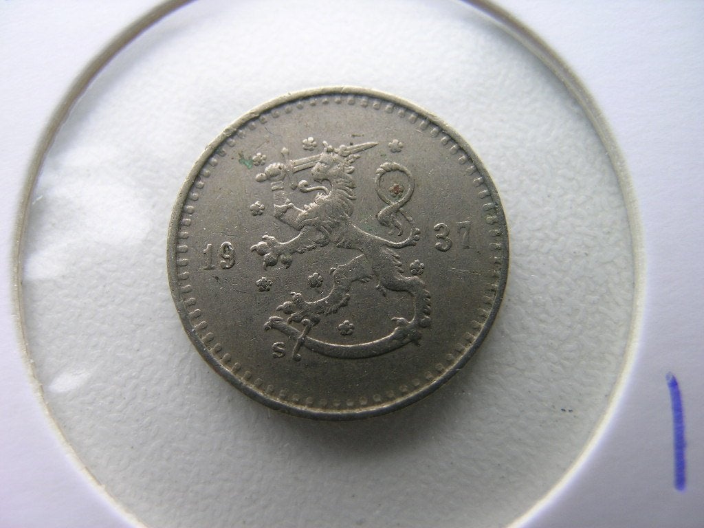 25 Pennia 1937 Finland (nr 1), Ophalen of Verzenden, Overige landen, Losse munt