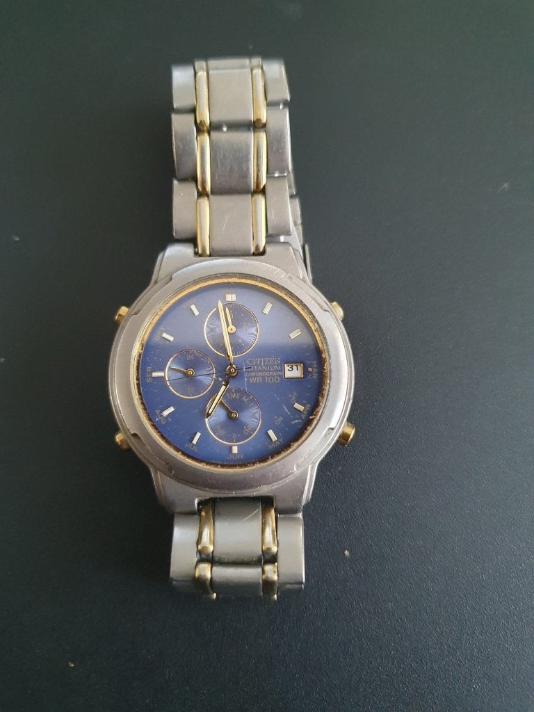 Citizen TITANIUM 6870-H11216 TA chronograaf + 5 andere horlo, Overige materialen, Overige materialen, Ophalen of Verzenden, Zo goed als nieuw