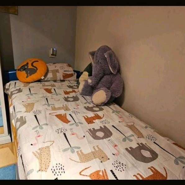 Kids bed and mattress with storage to give away, Ophalen of Verzenden, 180 cm of meer, 85 tot 100 cm