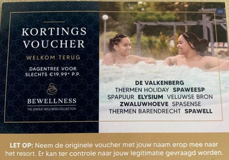 Bewellness sauna wellness kaart €1,-, Tickets en Kaartjes, Twee personen, Kortingsbon, Arrangement, Spa of Sauna