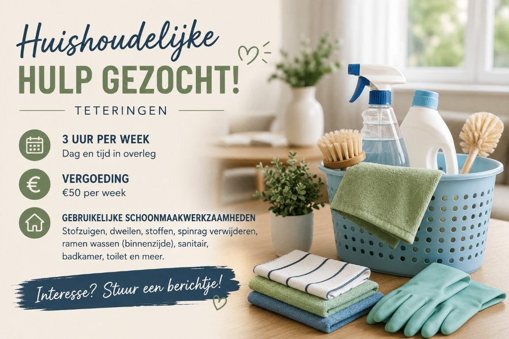 Huishoudelijke hulp gezocht – Teteringen, Schoonmaken
