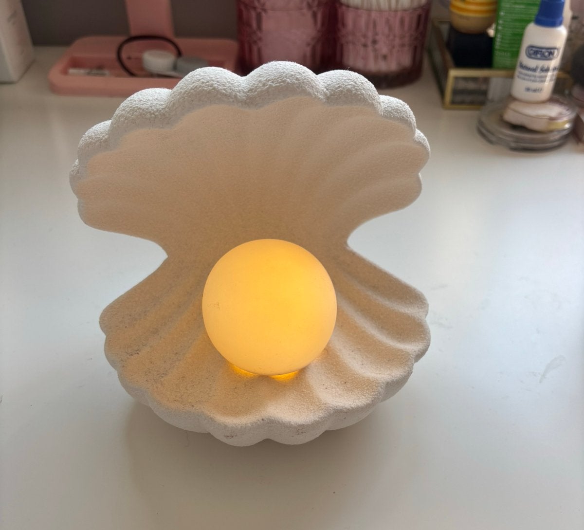 Kwantum schelp lamp wit, Overige materialen, Overige merken, Modern, Wit