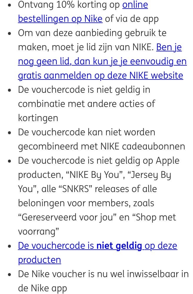 Nike 10% kortingscode, Tickets en Kaartjes, Kortingen en Cadeaubonnen, Eén persoon, Kortingsbon