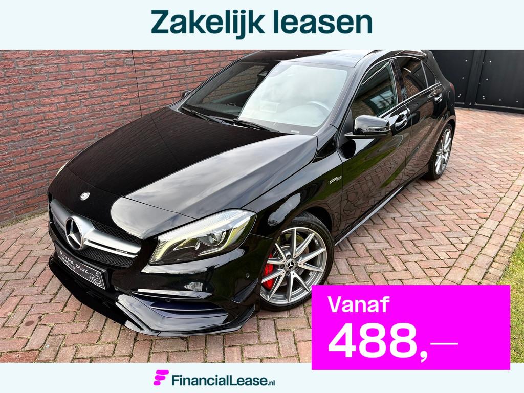 Mercedes-Benz A-klasse AMG A45 4MATIC Pano Navi LED, Automaat, Gebruikt, 4 cilinders, Zwart