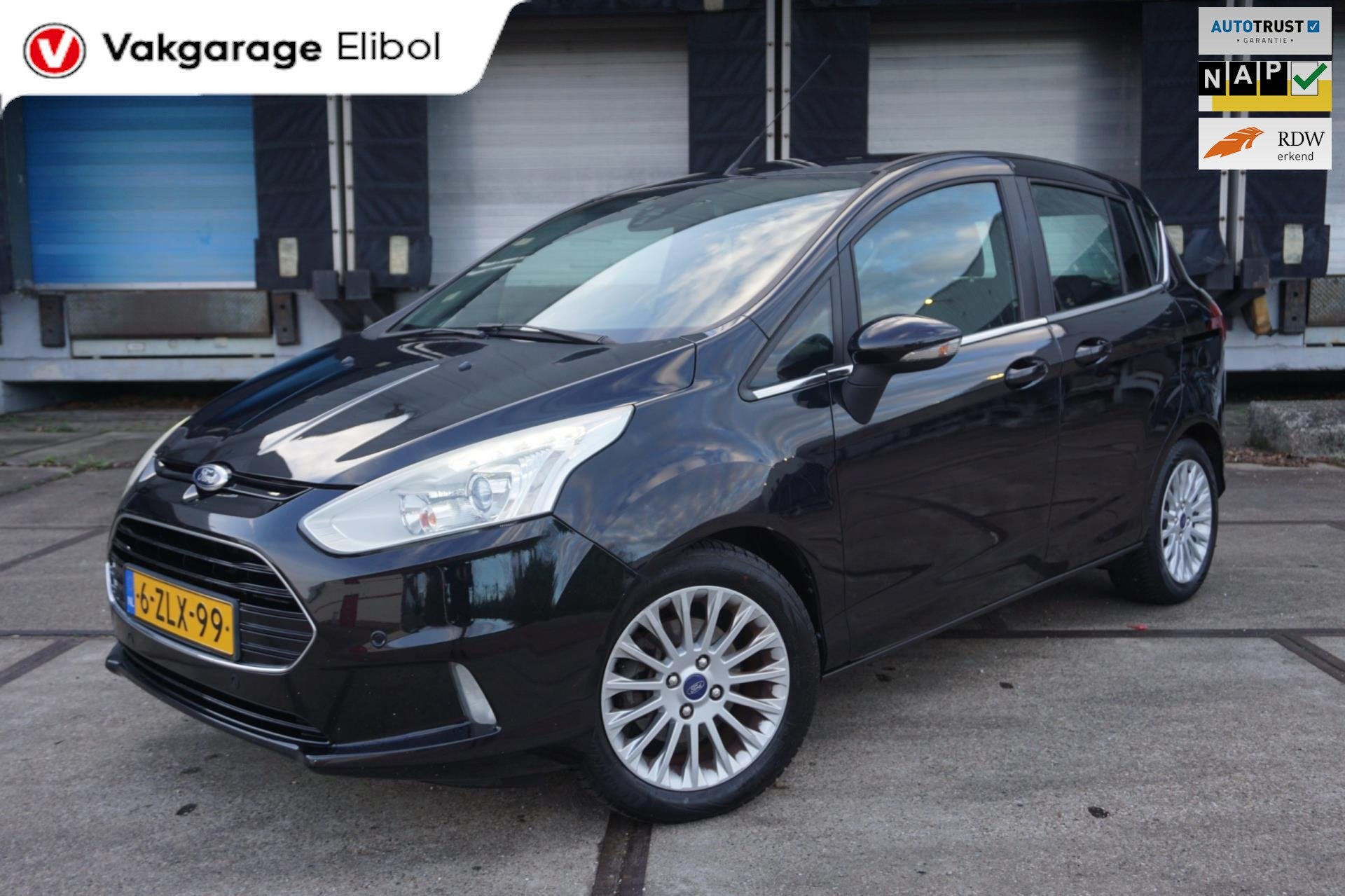 Ford B-Max 1.0 EcoBoost Titanium, Auto's, Voorwielaandrijving, Euro 5, Gebruikt, Zwart