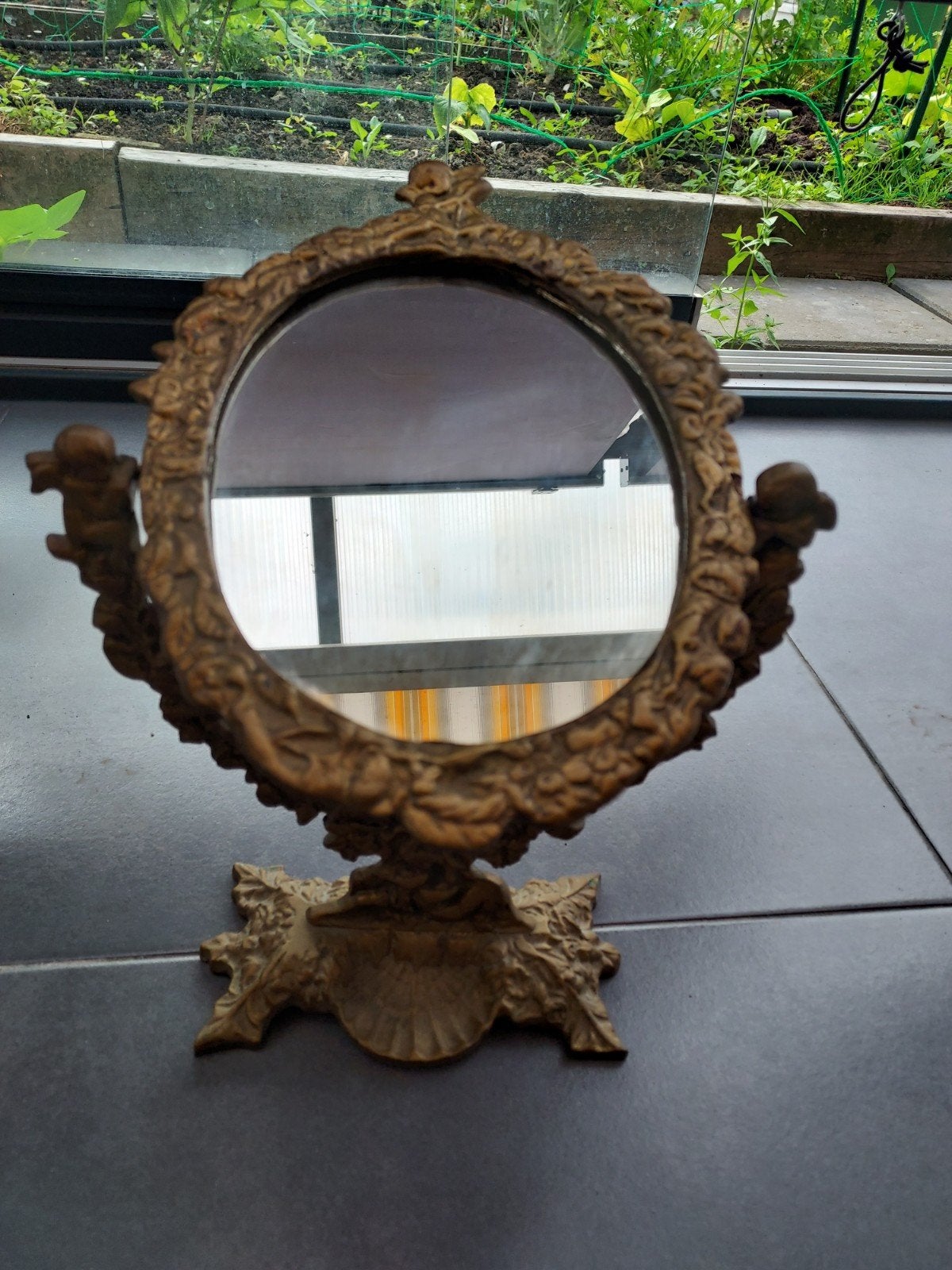 Tafelspiegel met Engeltjes, Ophalen of Verzenden, Rond, Minder dan 50 cm, Minder dan 100 cm