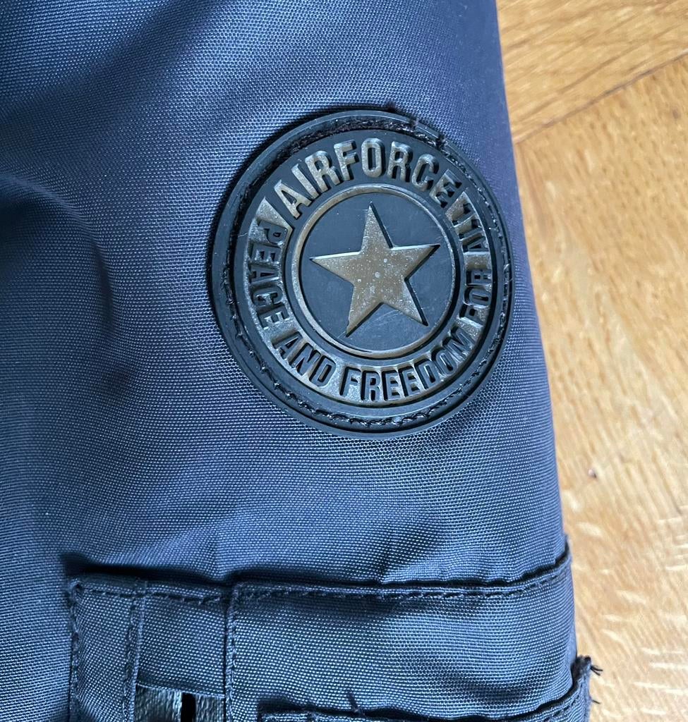 Airforce parka jas winterjas skijas ski donker blauw mt M 38, Kleding | Dames, Jassen | Winter, Ophalen of Verzenden, Zo goed als nieuw