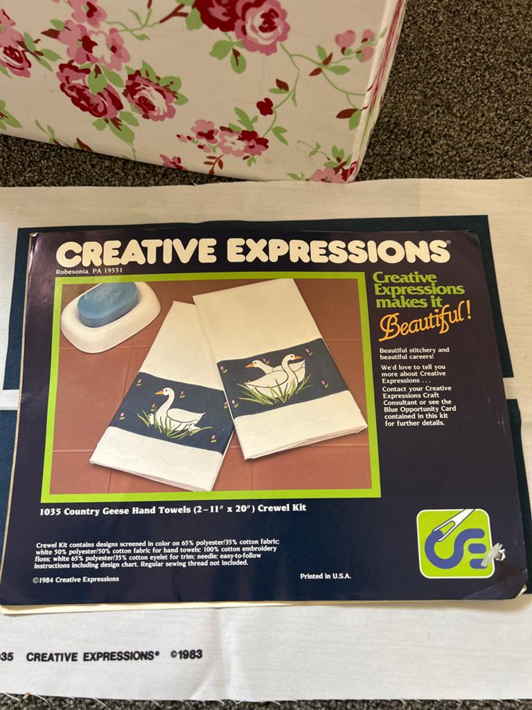 Vintage Borduurpakket Creative Expressions 1983 - Ganzen, Hobby en Vrije tijd, Borduren en Borduurmachines, Ophalen of Verzenden
