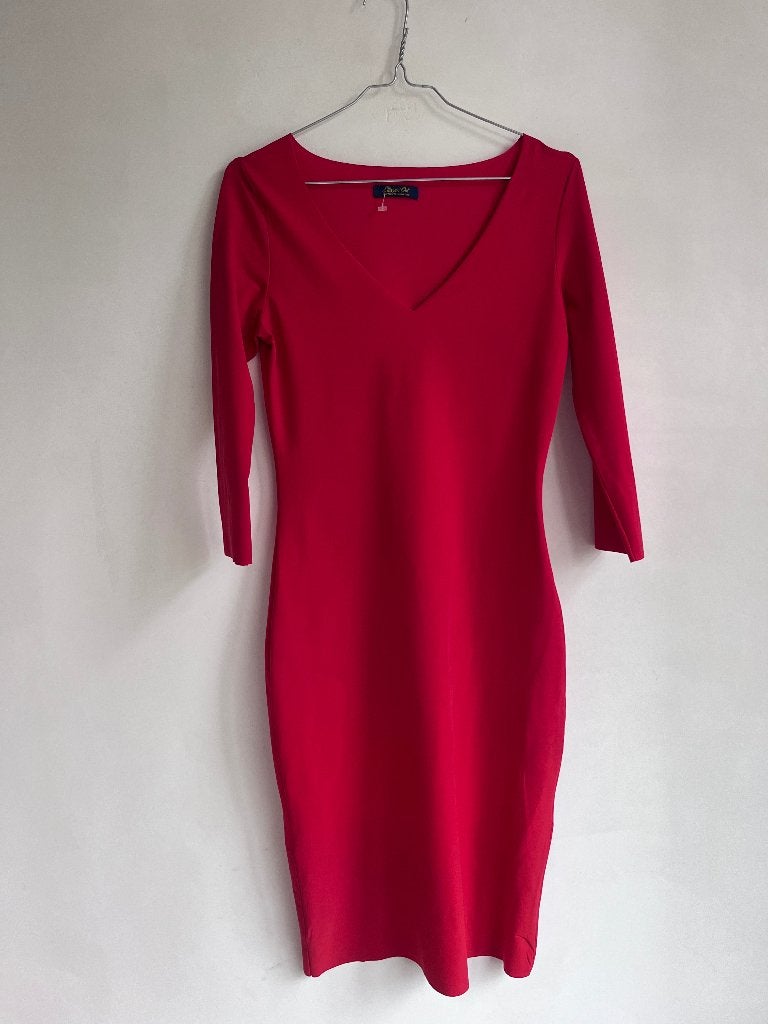 steppin out jurkje rood travesltof maat 34, Verzenden, Zo goed als nieuw, Knielengte, Maat 34 (XS) of kleiner