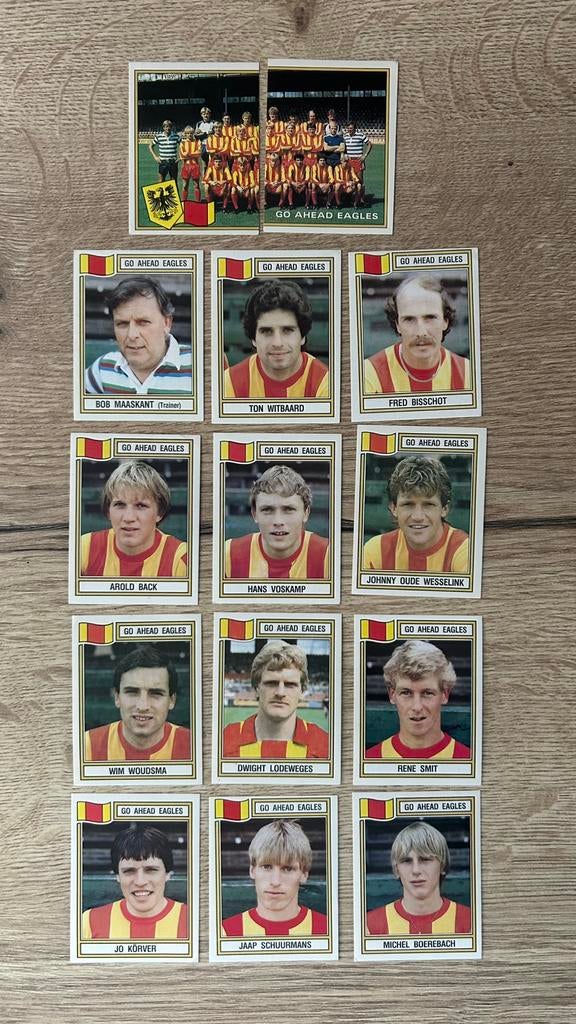 Panini Voetbal 83 plaatjes Go Ahead Eagles 14x, Ophalen of Verzenden, Zo goed als nieuw, Meerdere plaatjes
