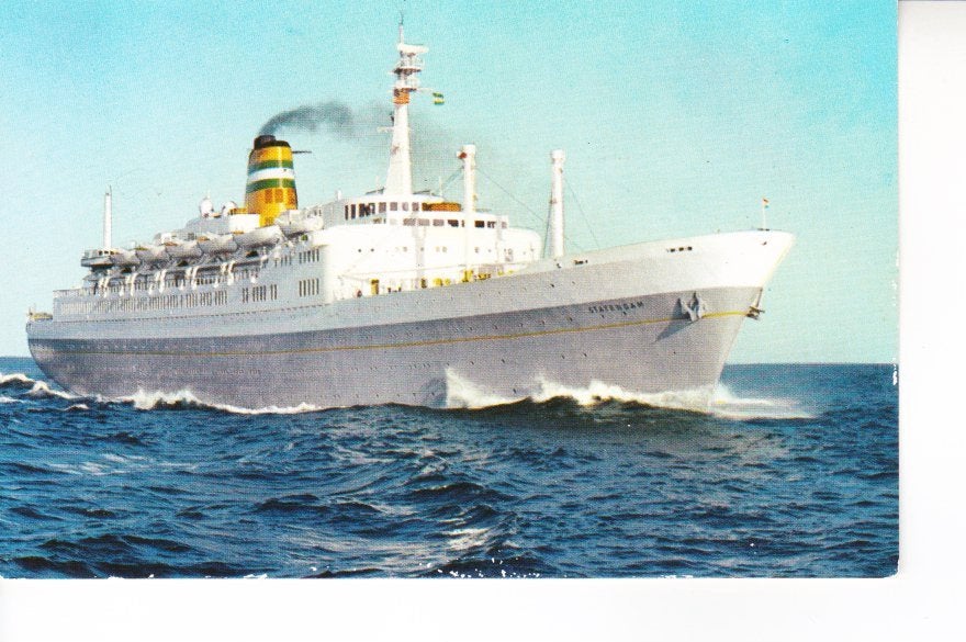 Holland-America Line S.S. Statendam . 03-09, Verzamelen, Ophalen of Verzenden, Gebruikt, Motorboot, Kaart, Foto of Prent