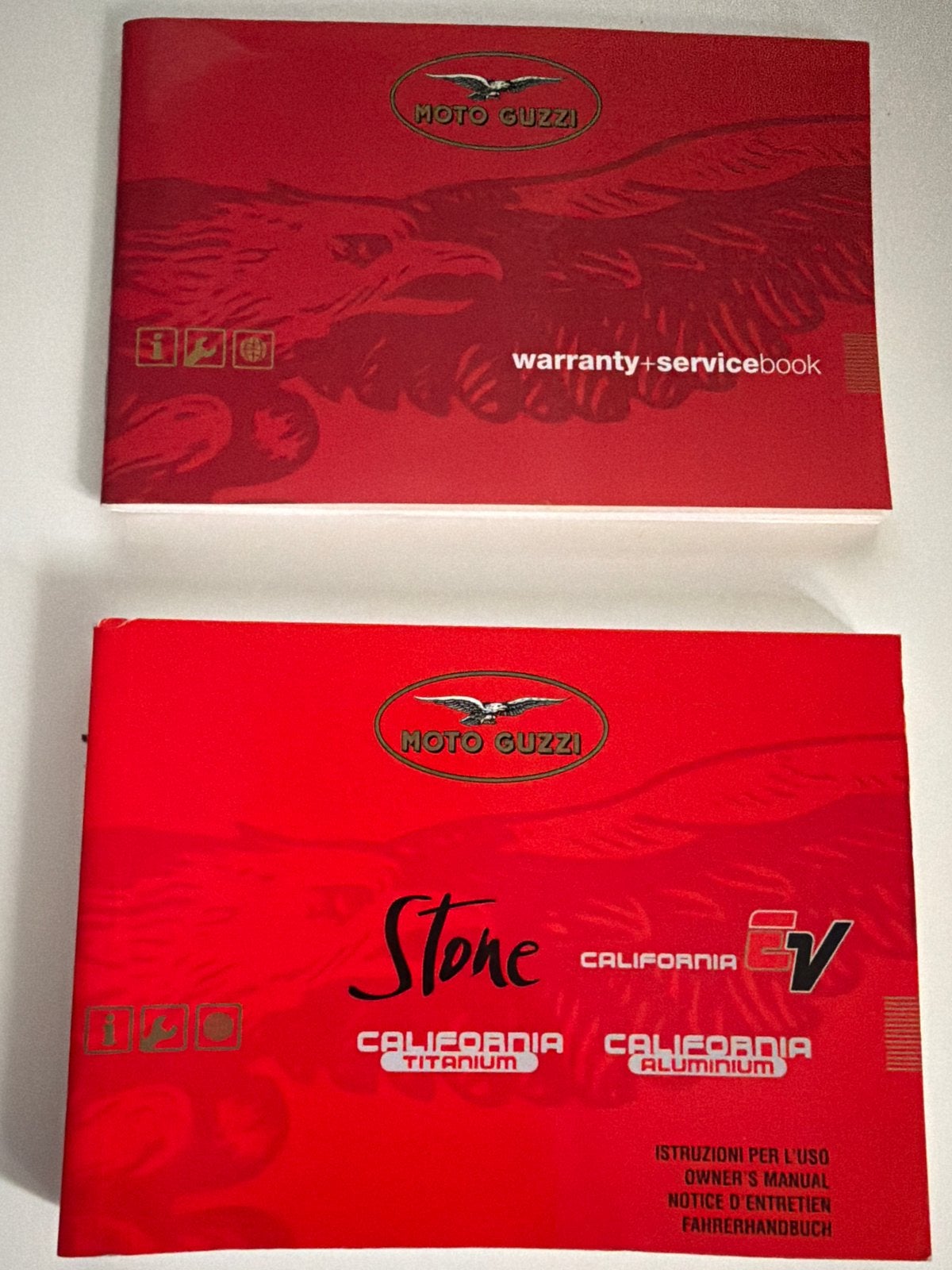 Moto Guzzi California Stone handleiding en serviceboek, Motoren, Ophalen of Verzenden, Moto Guzzi