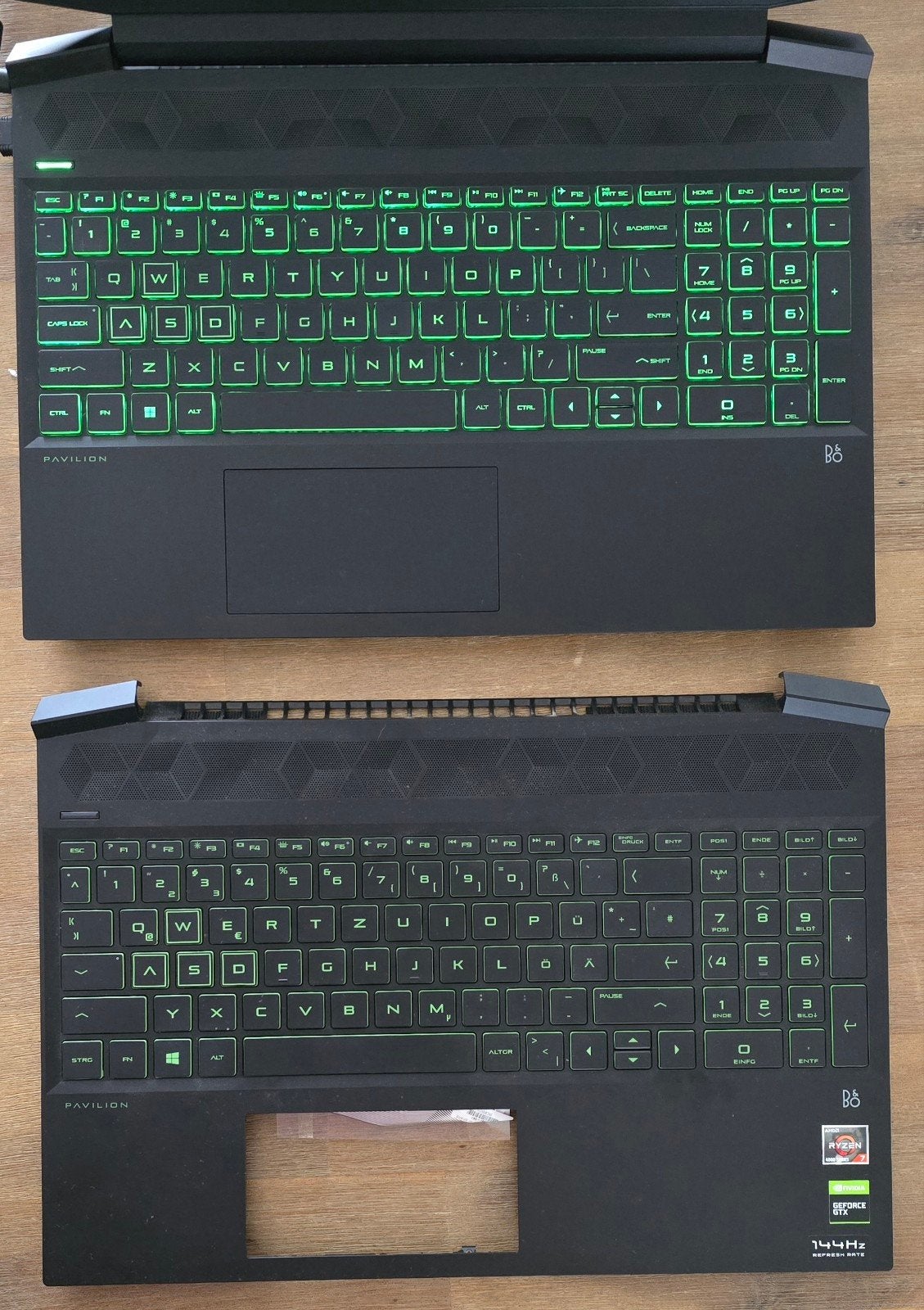 HP Pavilion Laptop Toetsenbord (QWERTZ, Verlicht), Computers en Software, HP Pavilion 15-ec1xxx, Ophalen of Verzenden, Zo goed als nieuw