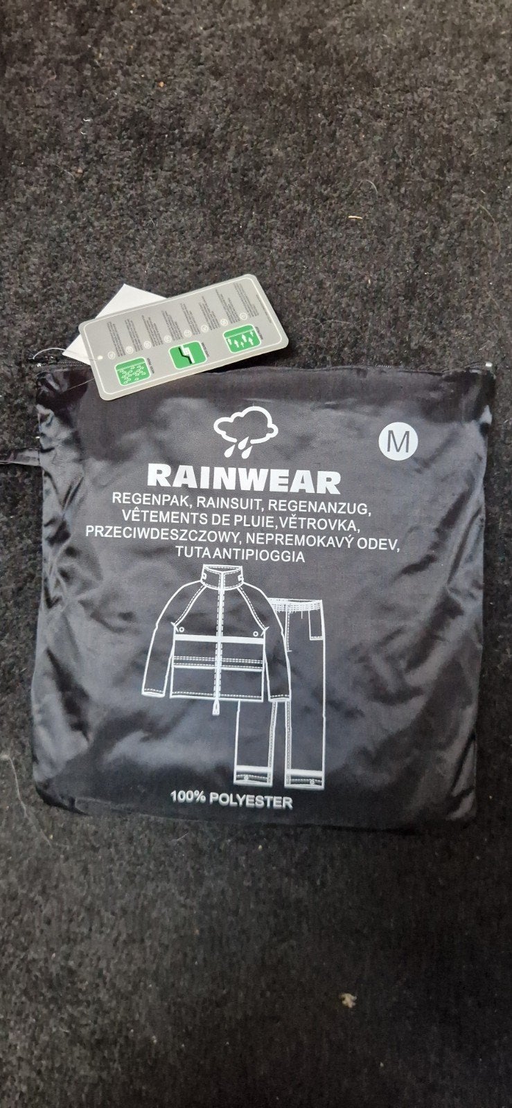 Nieuw Regenpak Maat M - 100% Polyester, Caravans en Kamperen, Regenkleding, Ophalen of Verzenden, Nieuw, Regenbroek