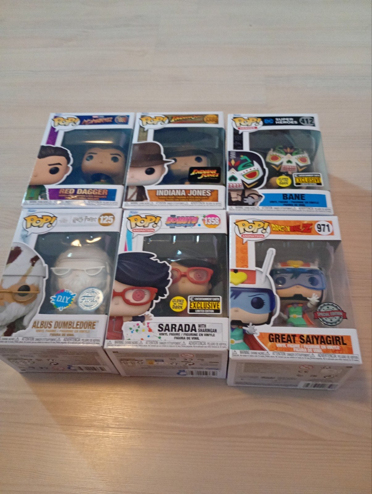 Funko Pop! Collectie:Indiana Jones, Dumbledore, Sarada, Bane, Ophalen, Nieuw