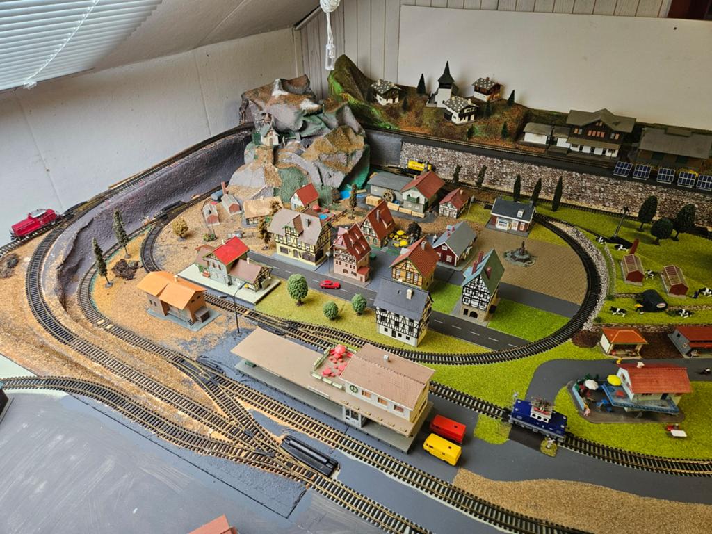 Uitgebreide H0 modelspoor met diverse treinen en landschap, Hobby en Vrije tijd, Modeltreinen | H0, Ophalen of Verzenden, Gelijkstroom of Wisselstroom