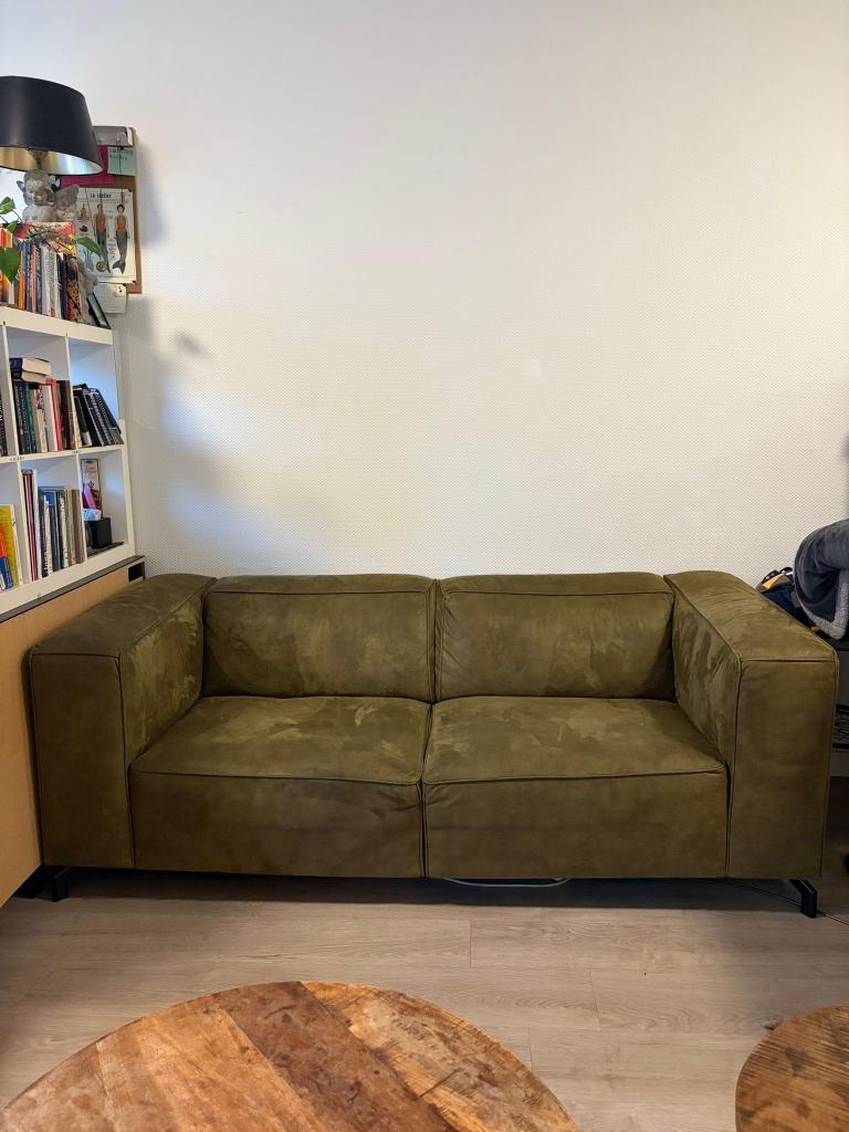 Suede Couch, Ophalen, Gebruikt, Driepersoons, 75 tot 100 cm