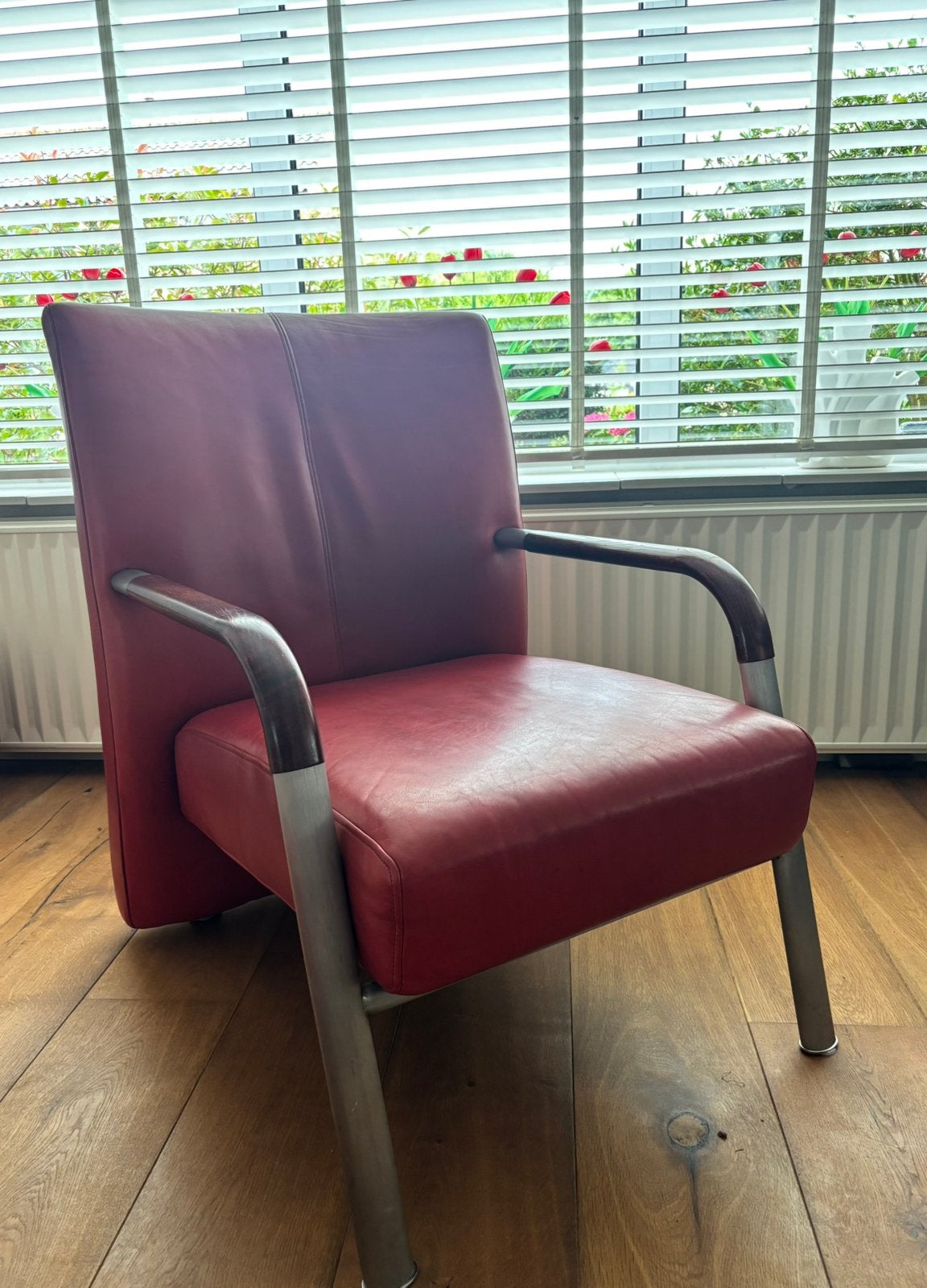 Rolf Benz fauteuil, kleur rood, Ophalen, 75 tot 100 cm, 50 tot 75 cm