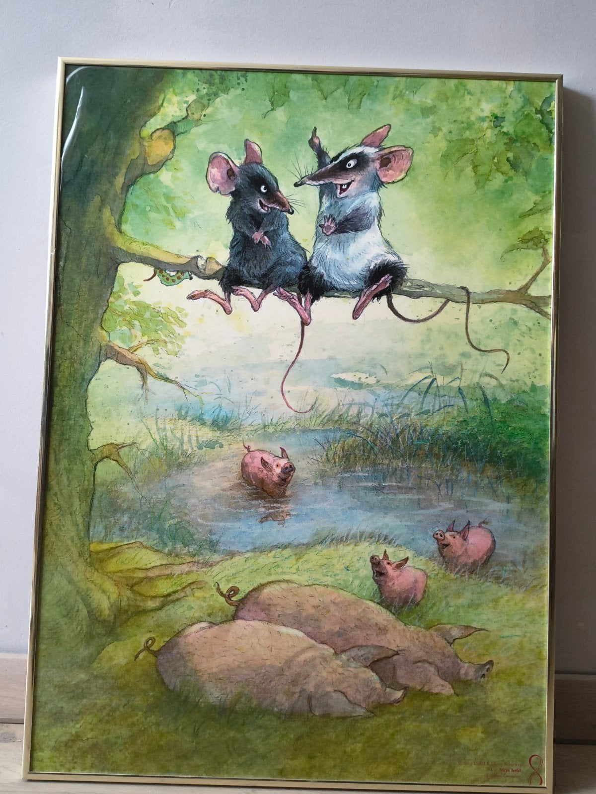 Ingelijste print van Ingrid en Dieter Schubert - Mijn Held, Antiek en Kunst, Kunst | Schilderijen | Klassiek, Ophalen of Verzenden