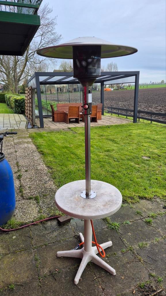 Enders terrasverwarmer (14 kW) op gas met tafel, Tuin en Terras, Terrasverwarmers, Ophalen, Gebruikt, Gas, Vloer