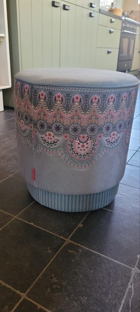 Pip Studio poef groen met bloemenprint, Ophalen, Minder dan 50 cm, Minder dan 50 cm, Zo goed als nieuw