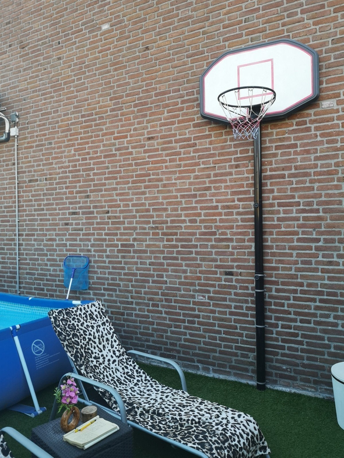 Nieuwe Mobiele Basketbalring met Verstelbare Mand, Ophalen, Gebruikt, Ring, Bord of Paal