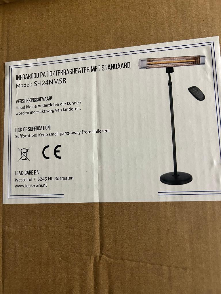Terrasheater met standaard, Ophalen of Verzenden, Nieuw, Elektrisch, Vloer